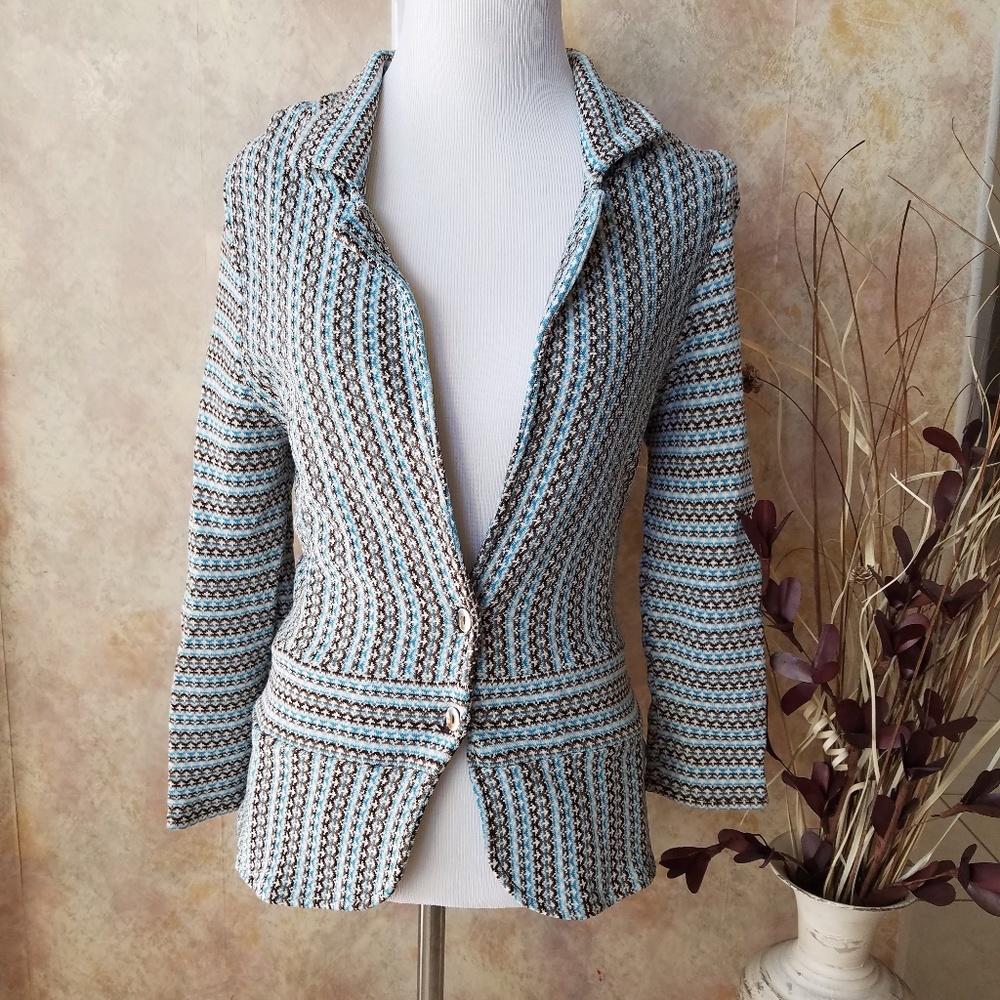 Nine West blue/brown  Knit Jacket